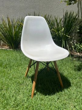 Trio de Cadeiras Eames Eiffel Design Branco