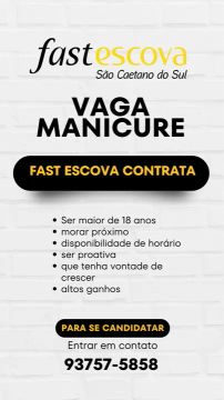 Vaga para Manicure 