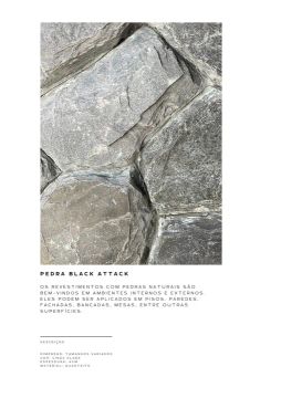 Pedra Black Attack - Revestimento em Pedra Natural