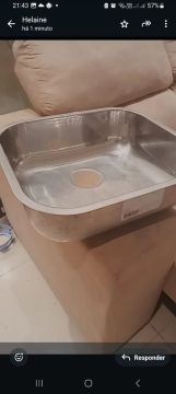 Cuba de cozinha em aço inox