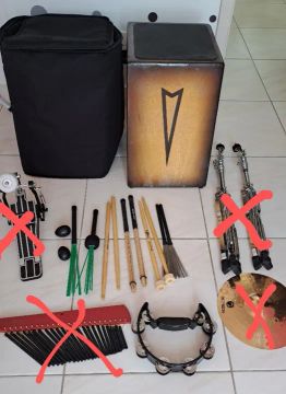 Kit cajon percussão