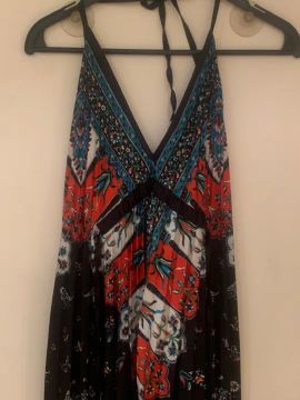 Vestido longo estampado estado de novo lindo 