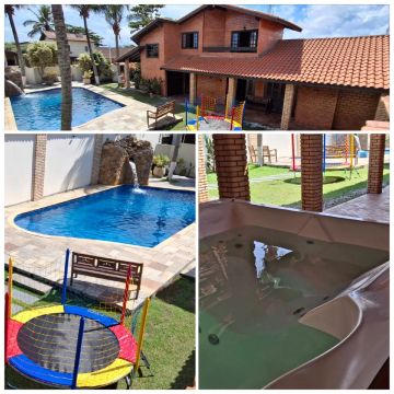 Casa Praia Temporada ,Piscina Aquecida , jacuzzi Spa com cromoterapia ,Salão de jogos