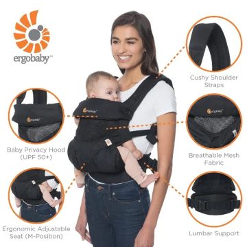 Canguru Ergobaby 360 All-position Onyx Black