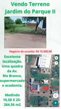 Terreno Jardim do Parque II (Preço de ocasião) - Quitado