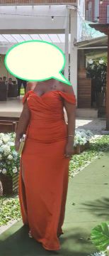 Vestido Longo terracota para Casamento - Novo