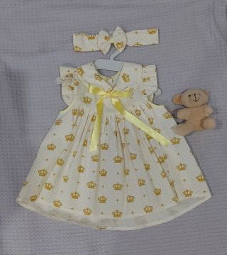 Vestido Infantil Princesa Coroa