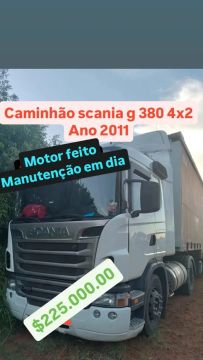 Caminhão scania g 380 4x2 Ano 2011