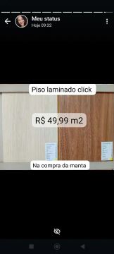 Piso Laminado Click - R$ 49,99 m2