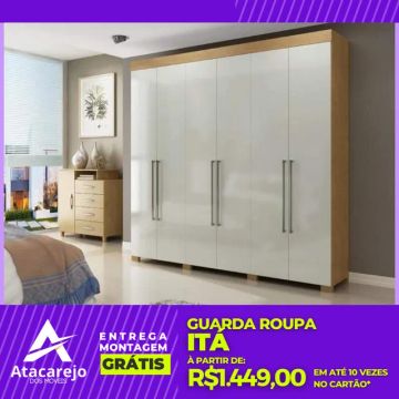 Guarda Roupa Casal Entrega e Montagem Grátis 