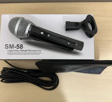 MICROFONE SM 58 PROFICIONAL NOVO NA CAIXA COMPLETO COM CABO 5 METROS  