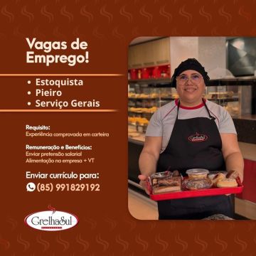 Emprego em restaurante.