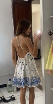Vestido estampado curto