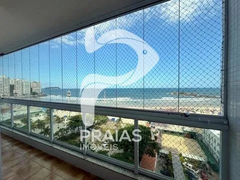 Apartamento com varanda, 3 dormitórios, Pitangueiras, Guarujá