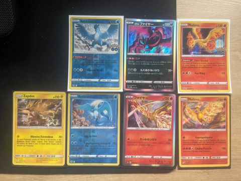 Cartas Pokémon- Coleção Aves lendárias de Kanto
