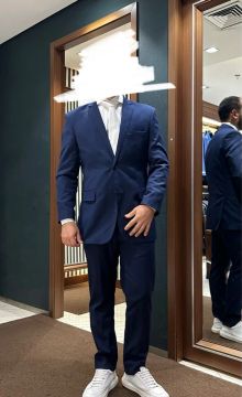 Terno azul marinho slim fit
