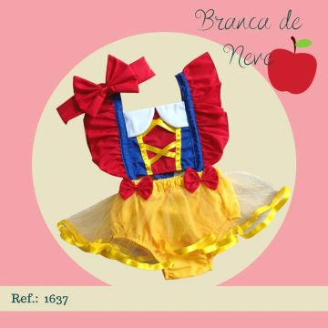 Fantasia Branca de Neve Bebê
