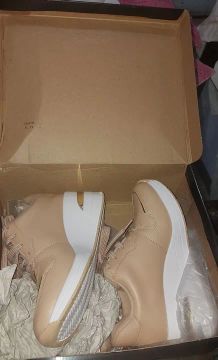 Tênis Feminino Casual Bege vizzano 