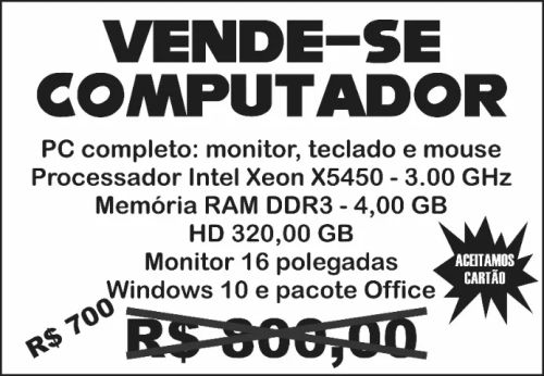COMPUTADOR (baixamos pra vender rápido)
