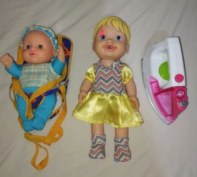 Kit de Brinquedos de Bonecas com Ferro de Passar