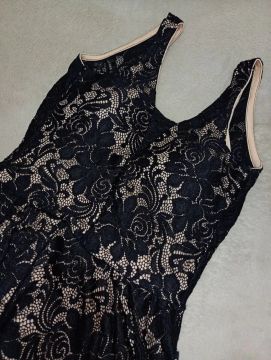 Vestido renda preto