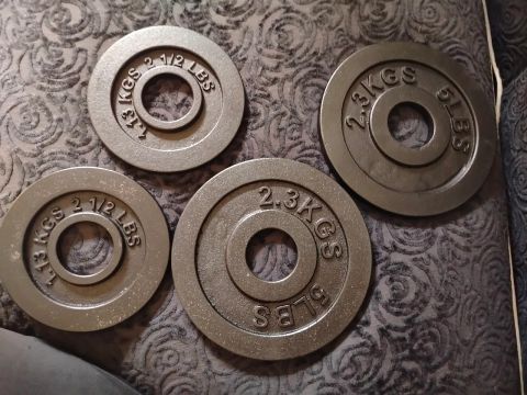 Par de anilhas de 1kg e 2kg olímpicas para Academia