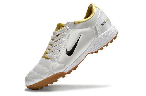 Chuteiras Nike Total 90 - prata com dourado- tamanho 39