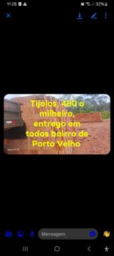 Tijolos 480 milheiro entrega em Porto Velho