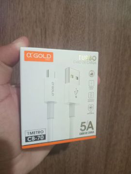 Cabo carregamento a'Gold original Tipo-C usb turbo para seu Android 