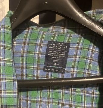 Camisa Colcci Reta Xadrez Verde/Azul - Tamanho P