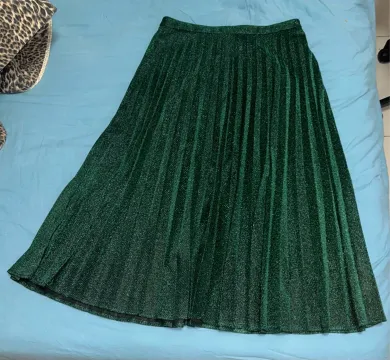 Saia Zara - Plissada Verde Brilhante
