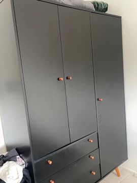 guarda roupa solteiro preto 