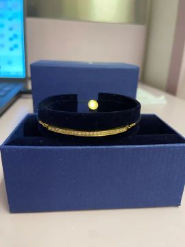 Pulseira de Cristal Swarovski Dourada Regulável 