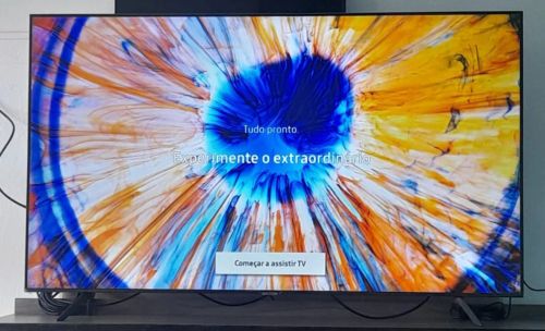  TV Samsung Led 4K AU 7700 65 polegadas com C/C. DIG+IN