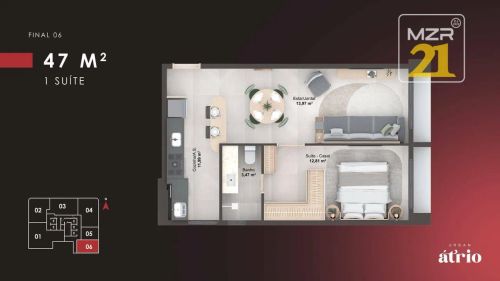 Urban Átrio 47m²
