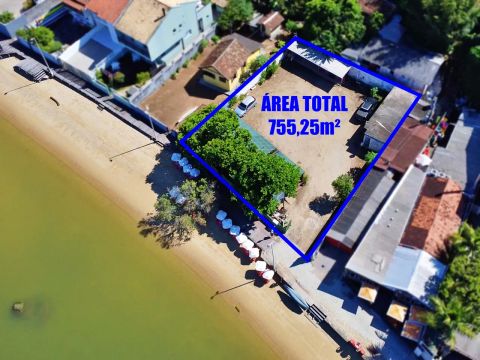 Terreno Frente Mar | 755,25m² | Praia das Palmeiras, Itaguaçu, Florianópolis-SC