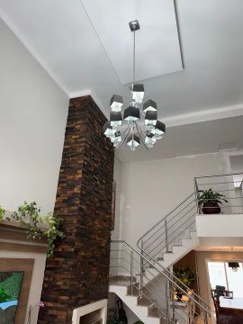 Lustre de Cristal Moderno - Iluminação de Luxo