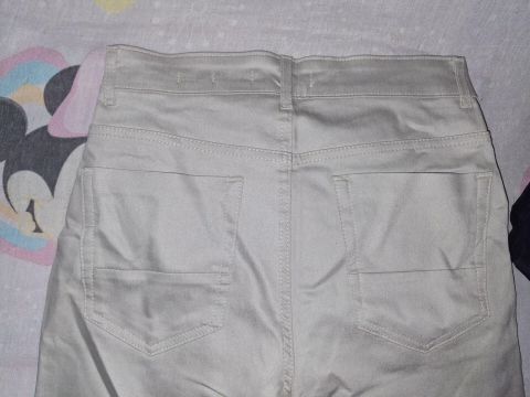 Calça slim Masculina Bege