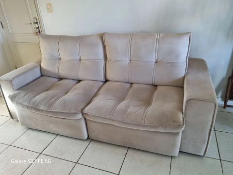 Sofá Chaise Retrátil Reclinável de 2,25 m - Móveis Hans