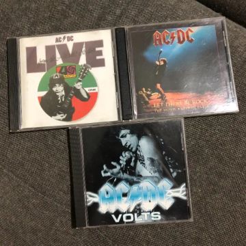 Lote 3 CDs AC/DC / Importados Bonfire Box Rock / Caixas de Acrílico / Confira