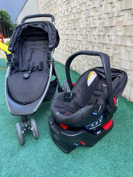 Carrinho de bebê Britax bsafe travel system com bebe conforto e base de carro