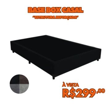 Base Box Casal Reforçada - Conforto e Elegância com Veludo!