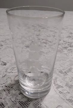 Conjunto com 6 Copos para Whisky de Cristal Lapidado com Motivo Náutico