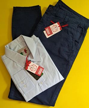 Conjunto Social Camisa e Calça azul