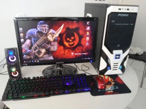 pc gamer core  i7 placa de video ddr5 de 1gb, ssd de 120gb.hd de 500gb tela de 20pl , 8gb