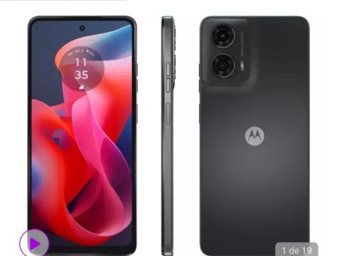 Smartphone Motorola Moto G24 128GB Grafite 4GB + 4GB RAM Boost 6,6" Câm. Dupla + Selfie 8M