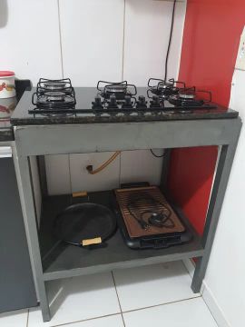 Cooktop 5 bocas com chapa elétrica