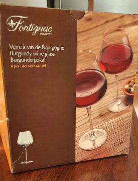 Jogo de 4 Taças de Vinho Borgonha Fontignac