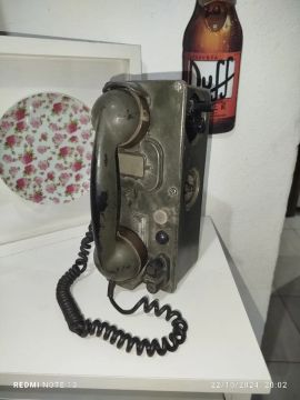 Telefone Antigo - Decoração Vintage artigo militar 