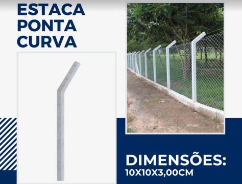 Estaca Ponta Curva 10x10x3,00cm